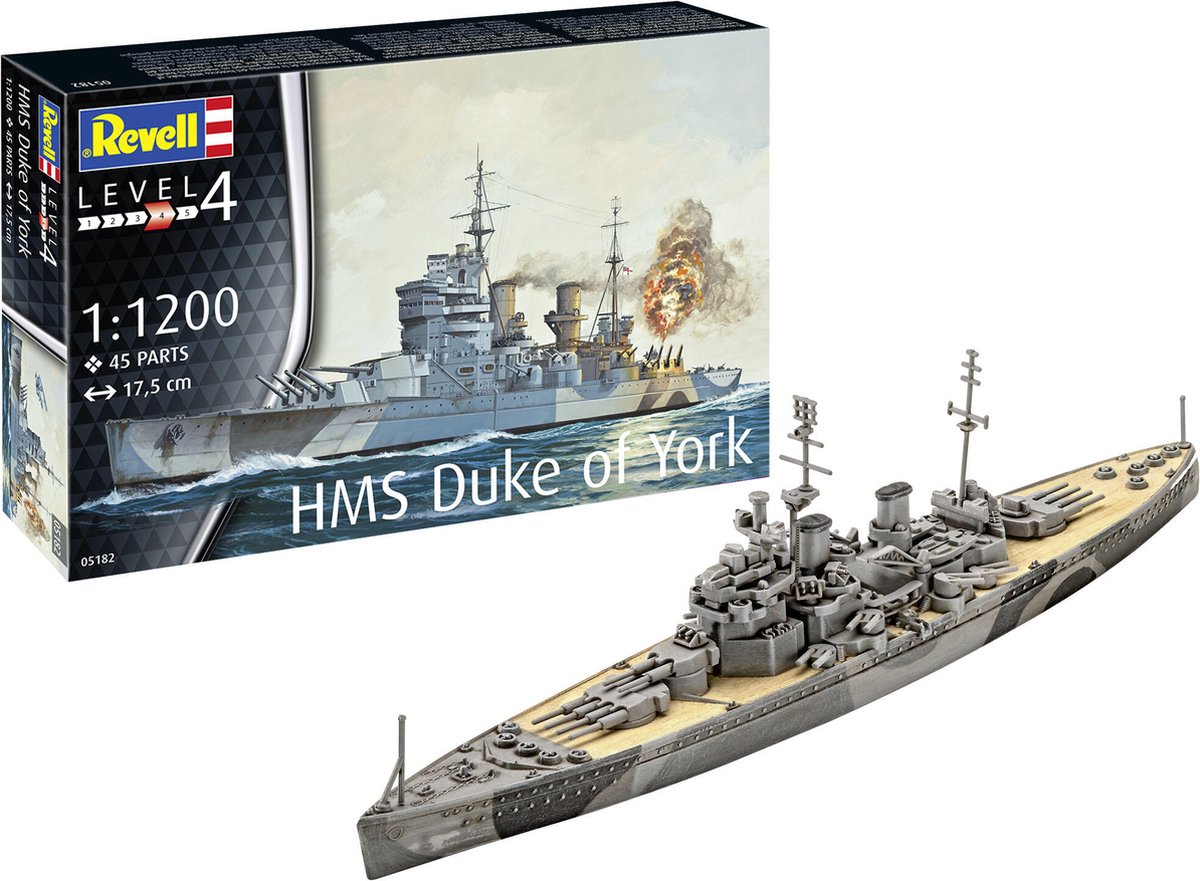   Modelbouwpakket Schepen - 05182 Battleship HMS Duke of York Plastic - 1:1200 -