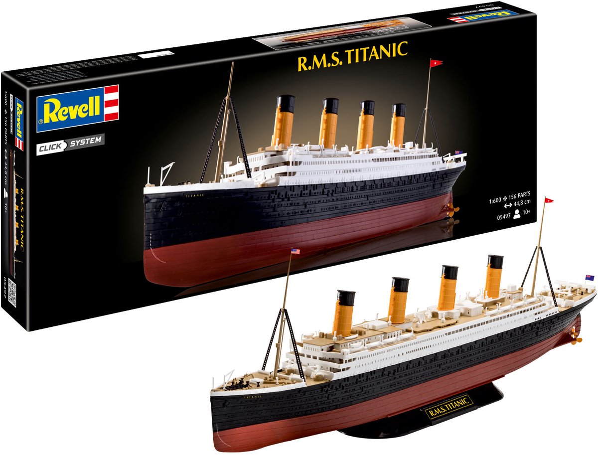   Modelbouwpakket Schepen - 05497 Click System - R.M.S. Titanic - Ocean-Liner Olympic-klasse - Passagiersschip Plastic - 1:600 -