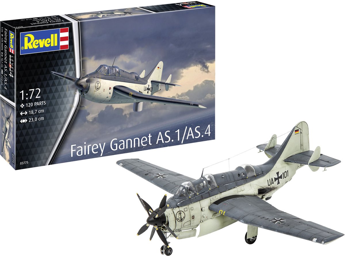   Modelbouwpakket Vliegtuigen - 03775 Fairey Gannet AS.1/AS.4 - Propeller Vliegtuig Plastic - 1:72 -