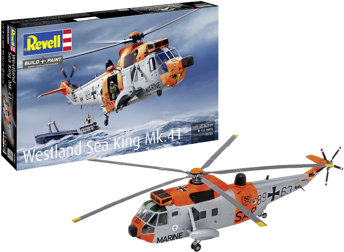   Modelbouwpakket Vliegtuigen - 03785 Westland Sea King Mk. 41 - Sikorsky S-61 - Helikopter Plastic - 1:72 -
