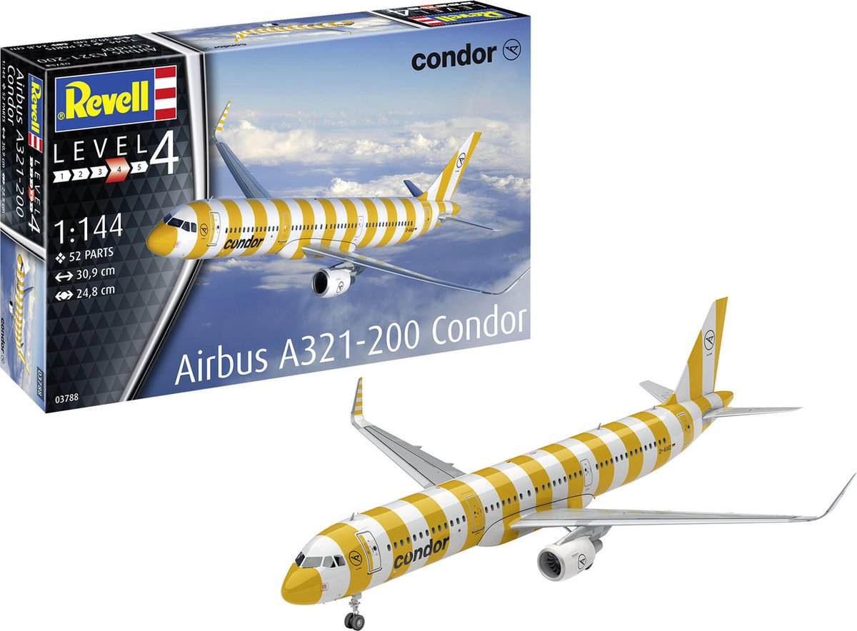   Modelbouwpakket Vliegtuigen - 03788 Airbus A321-200 -Condor- - Vliegtuig Plastic - 1:144 -