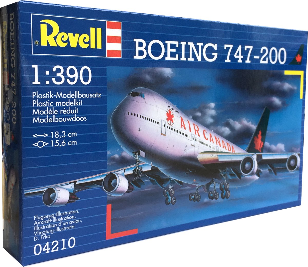   Modelbouwpakket Vliegtuigen - 04210 Boeing 747-200 Air Canada Vliegtuig Plastic - 1:390 -