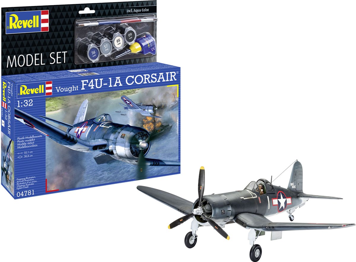   Modelbouwpakket Vliegtuigen - 64781 Vought F4U-1A CORSAIR - Propeller Vliegtuig - Model Set Plastic - 1:32 -