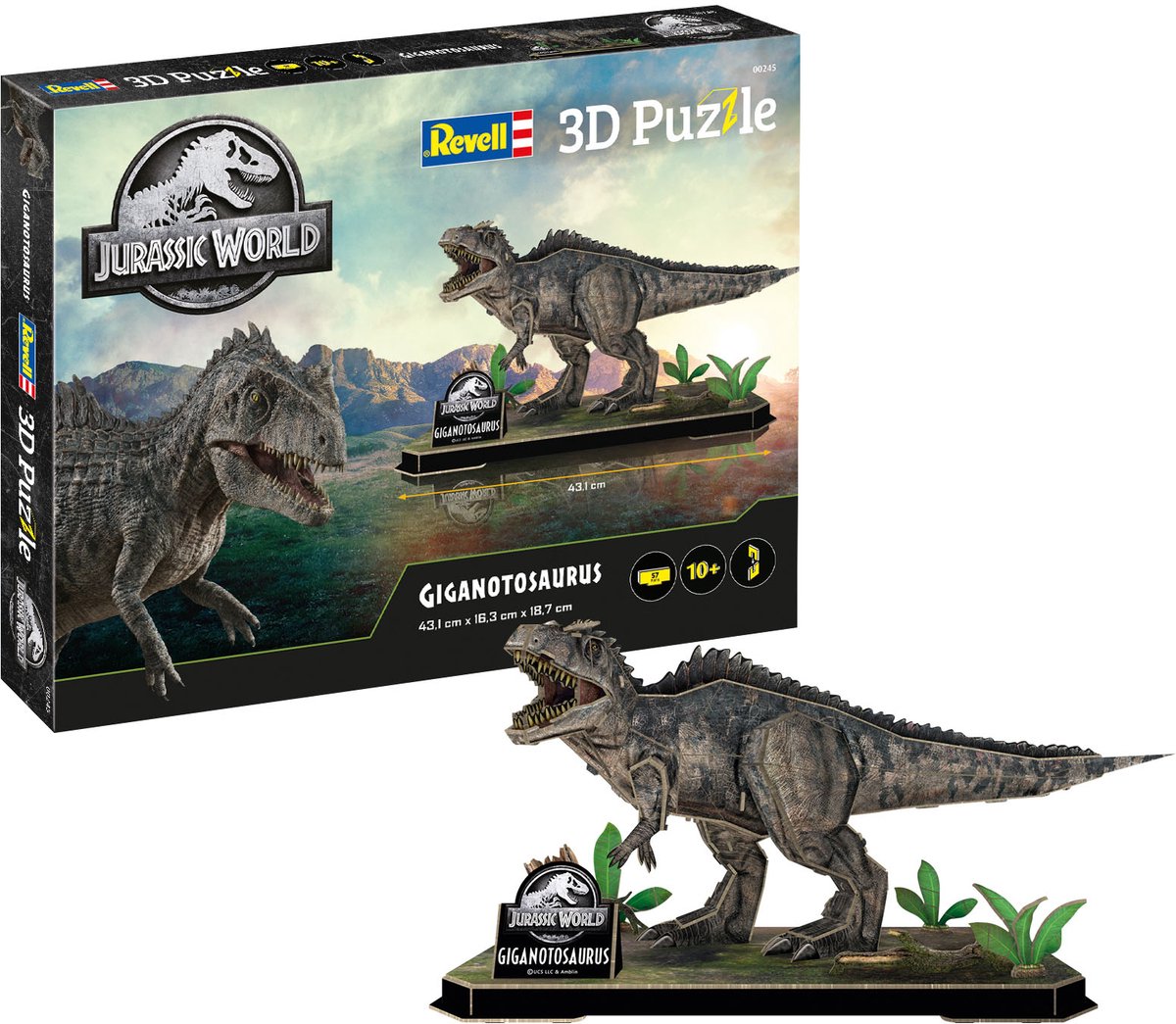   Puzzel - 00245 Jurassic World - Giganotosaurus - 60 Stukjes - 43,1cm 3D Puzzel