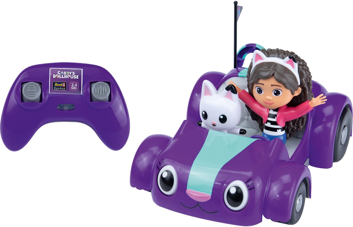 Revell RC voertuig - 23211 RC Auto - Gabbys Poppenhuis Carlita met Gabby - Panda - Bekend van Netflix - 23cm - 2,4GHz RC Model Kant en Klaar - Revell -