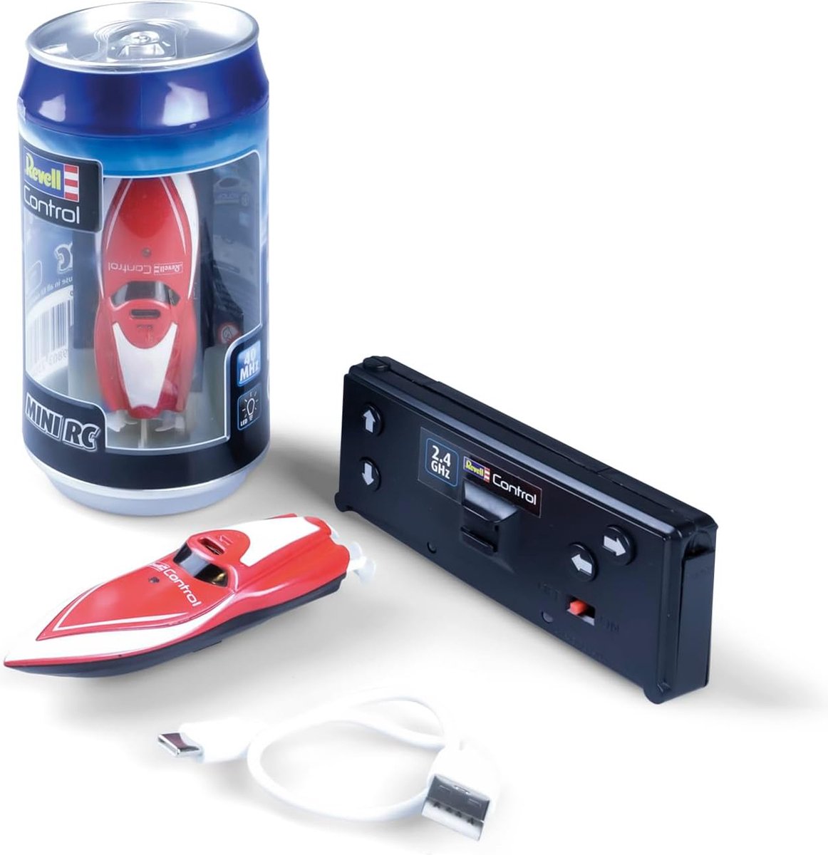   RC voertuig - 23569 RC Boot Mini - Speedboat Rood - 7,5cm RC Model Kant en Klaar - 1:58 -