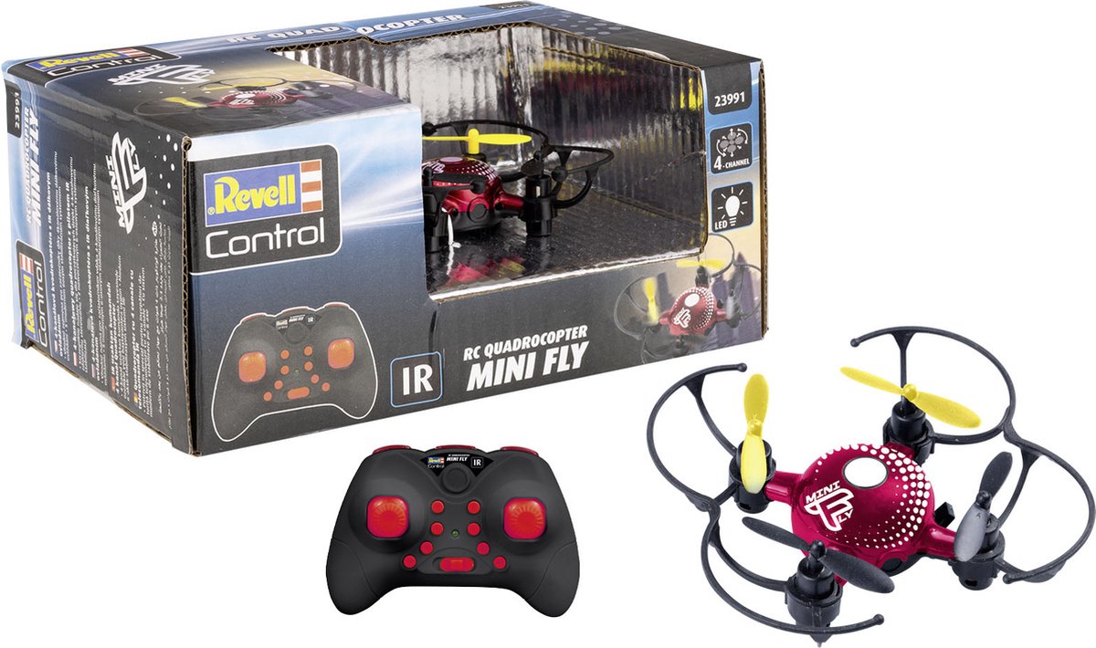   RC voertuig - 23991 RC Quadrocopter -Mini Fly- - Afstandbestuurbare Mini Drone - 8cm RC Model Kant en Klaar -   -