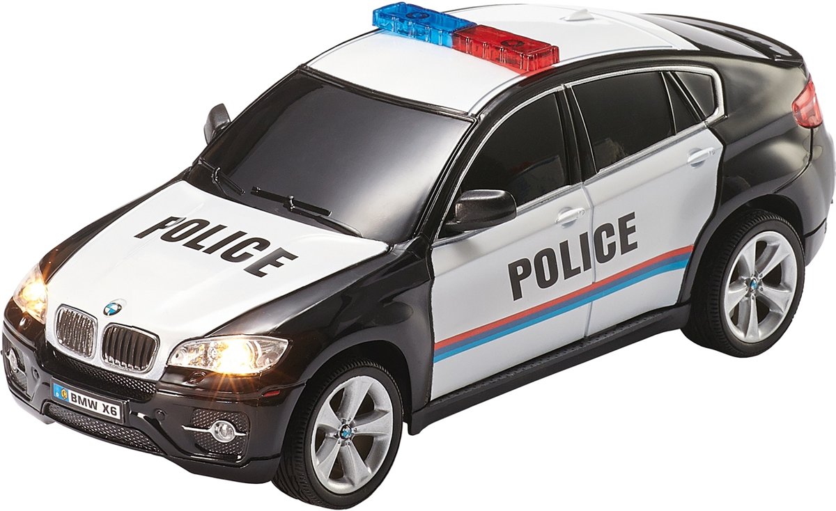   Rc Bmw X6 Politiewagen Zwart/wit 1:24