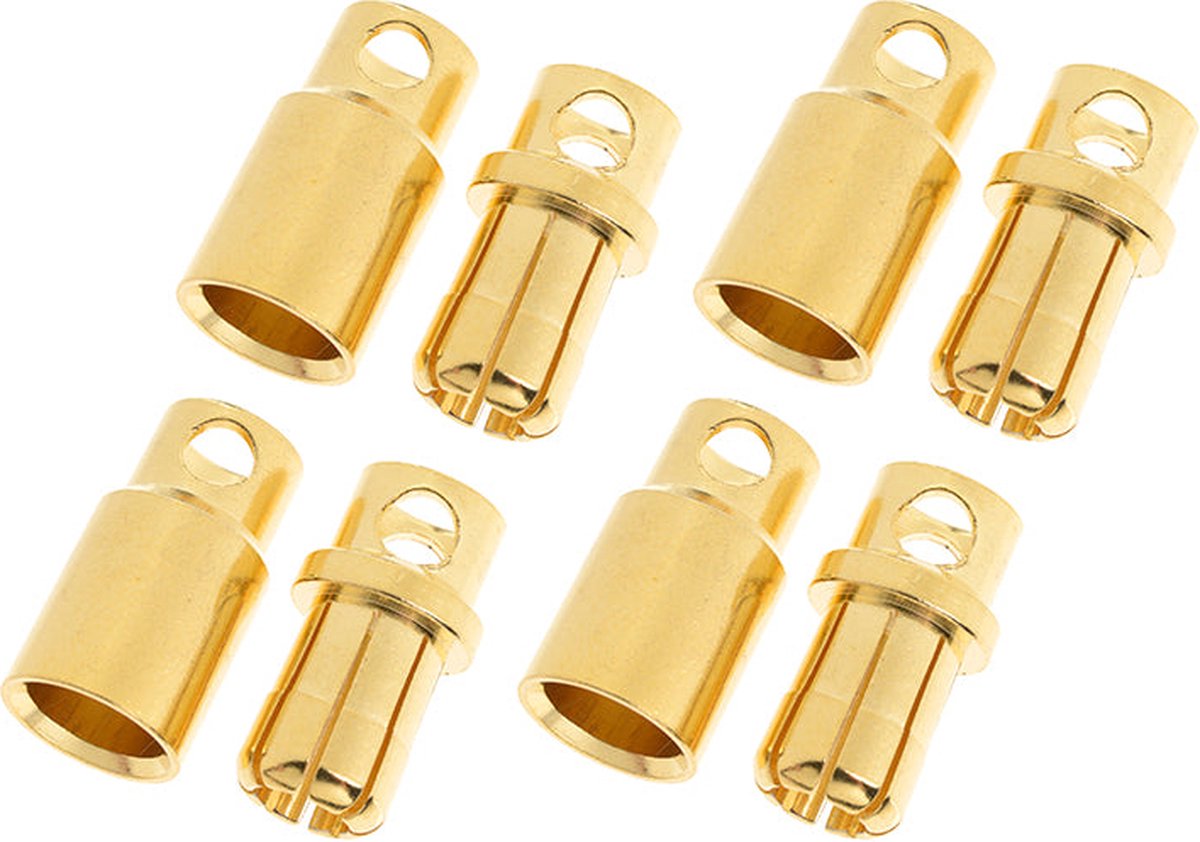   - Connector - 8.0mm - Goudcontacten - Man. + Vrouw. - 4 paar