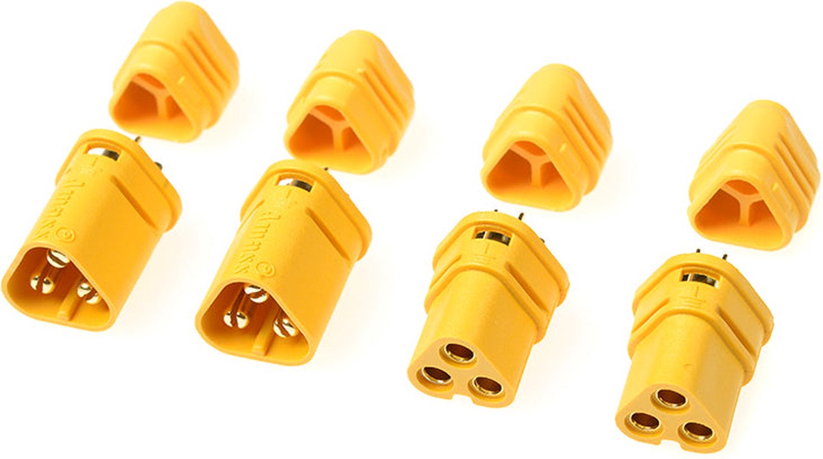   - Connector - MT-30 3-Polig - Goud contacten - Man. + Vrouw. - 2 paar