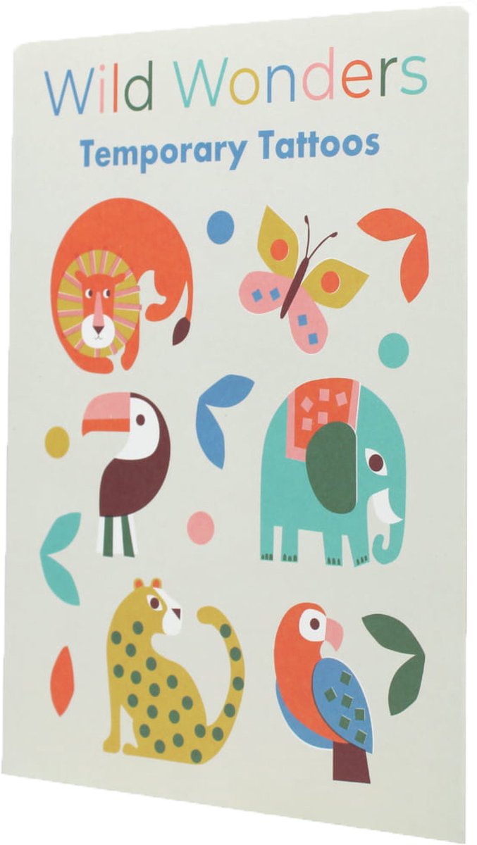 Rex London - Set van kindertattoos - Wild Wonders - 2 vellen met tijdelijke tattoos