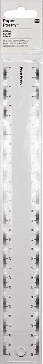 PAPER POETRY LINIAAL KUNSTSTOF 30CM