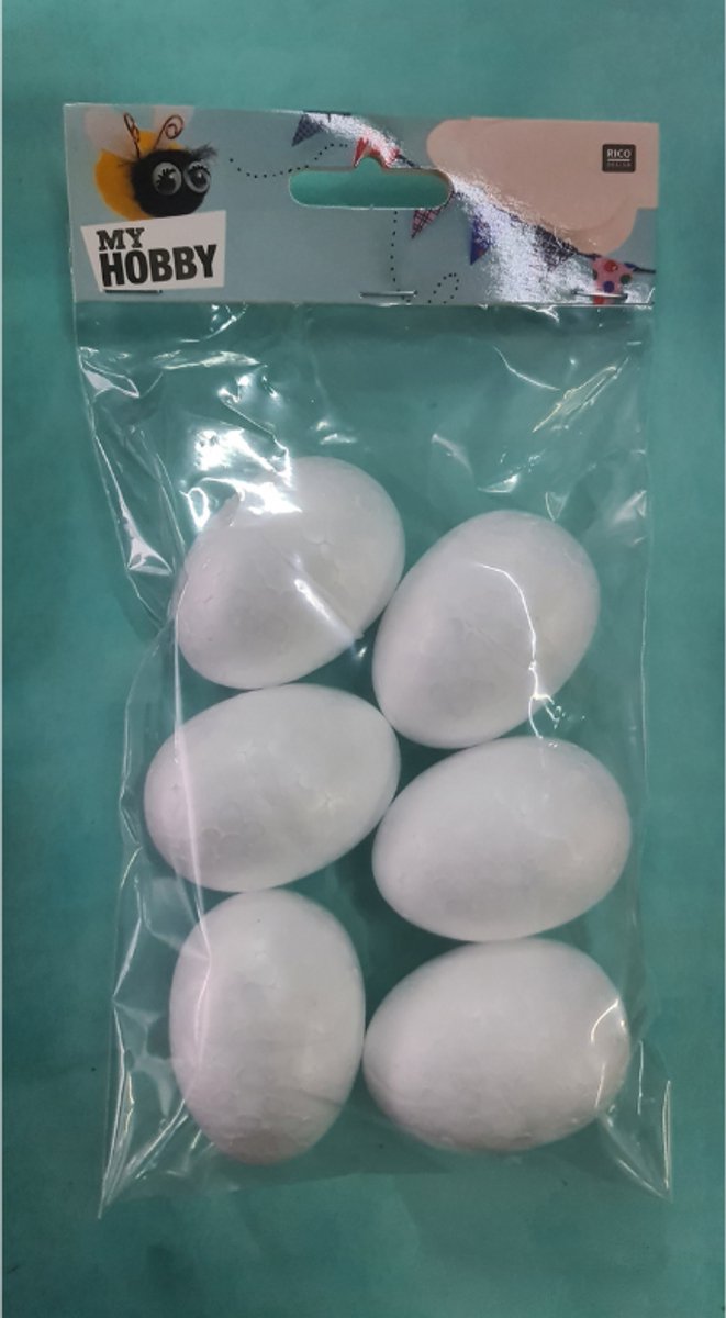 Piepschuim eieren 6 cm │ 12 stuks