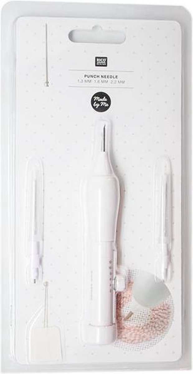 Rico design dunne punchnaald maat 1,3, 1,6 en 2,2mm voor garen van naald 1,5 tot 3mm