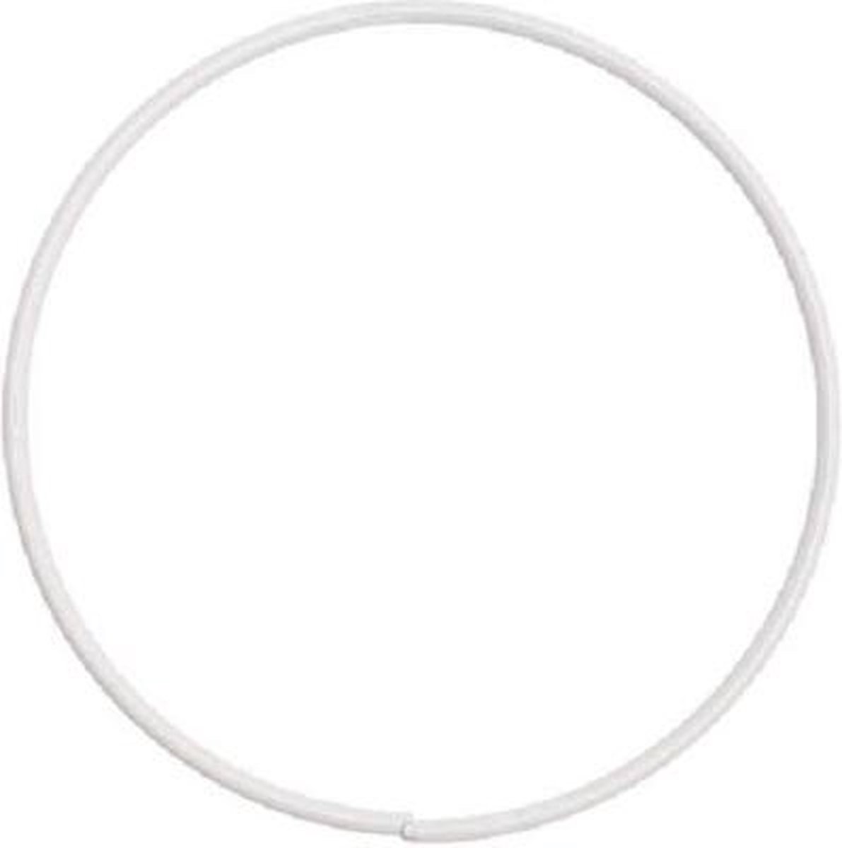 Metalen ring 15 cm Rico wit dunne uitvoering