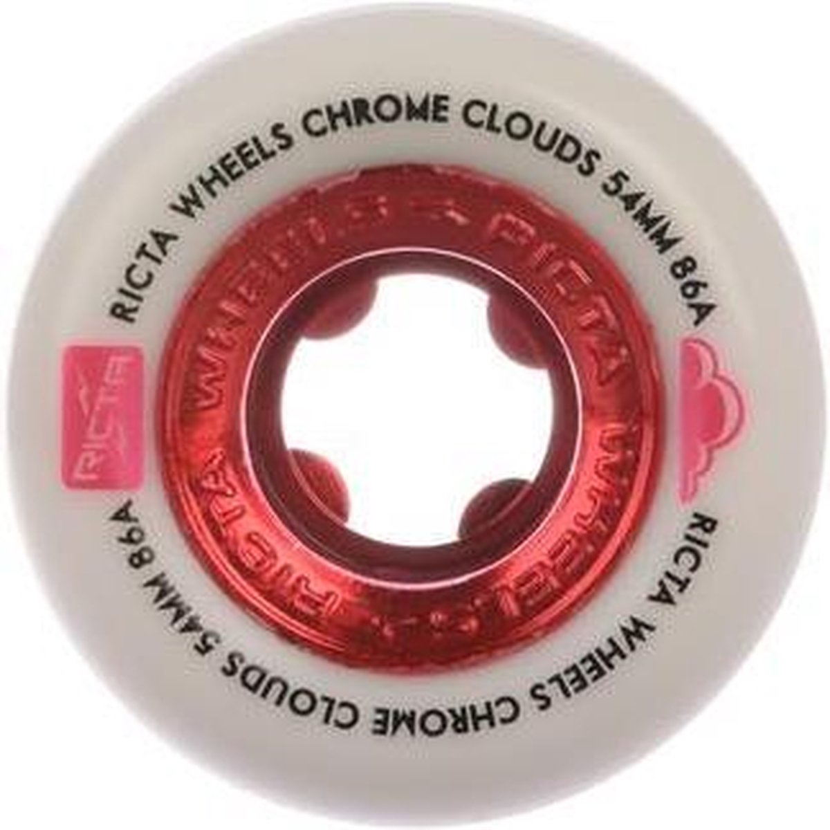   Chrome Clouds wielen 56 mm red