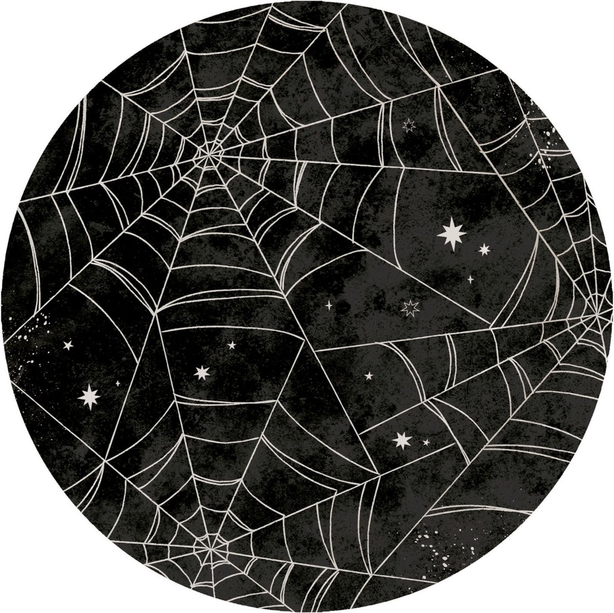 RIETHMULLER - 6 Kartonnen borden spinnenweb 23 cm
