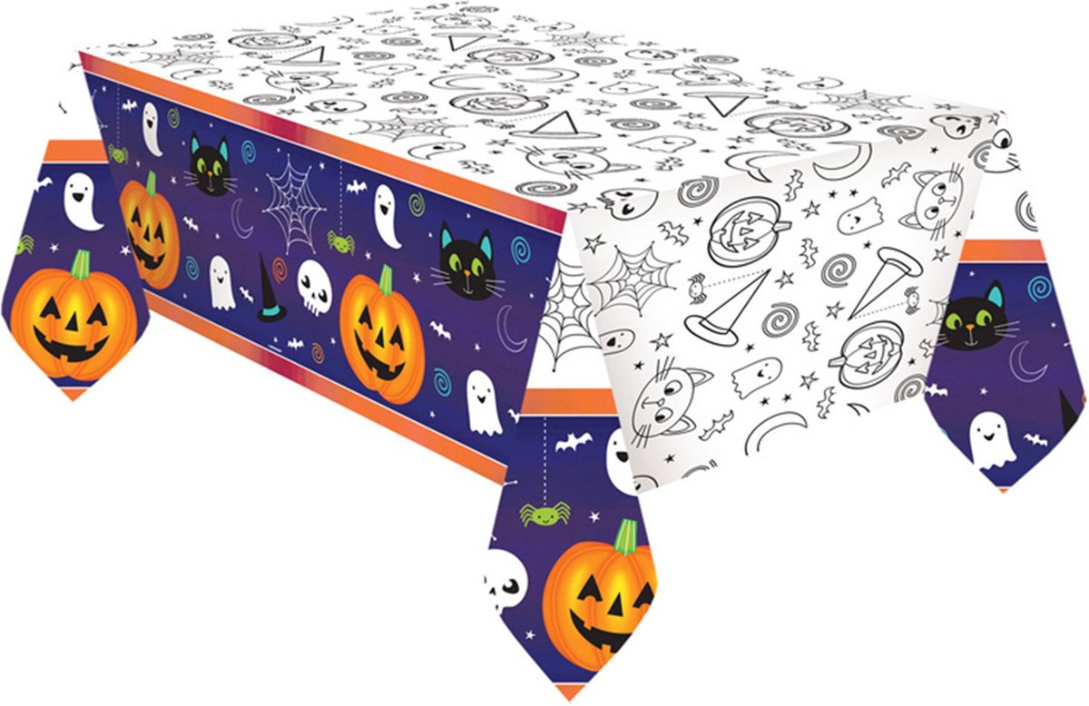 RIETHMULLER - Halloween Friends papieren tafelkleed 1,2 x 1,8 m