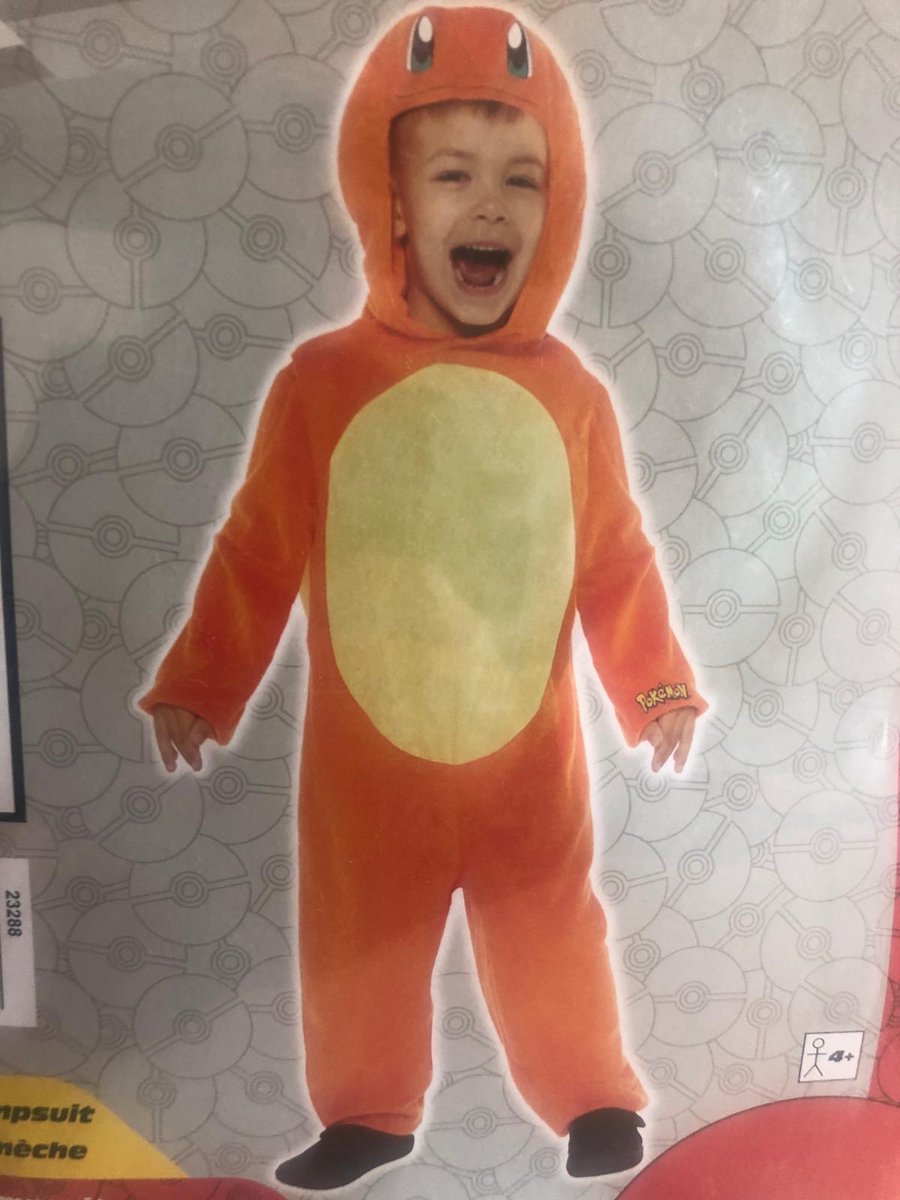 RIETHMULLER - Pokémon Charmander kostuum voor kinderen - 110 (4-6 jaar)