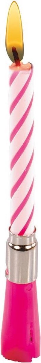 Riethmüller Verjaardagskaars Met Muziek 12 Cm Wax Roze/wit