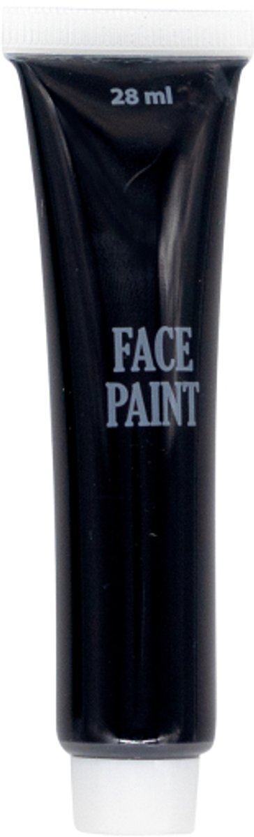 Professionele schmink/make-up créme zwart, tube 28ml - op waterbasis - gebruiksklaar