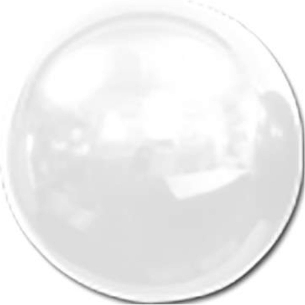 Spiegelballon mat wit - 18 cm