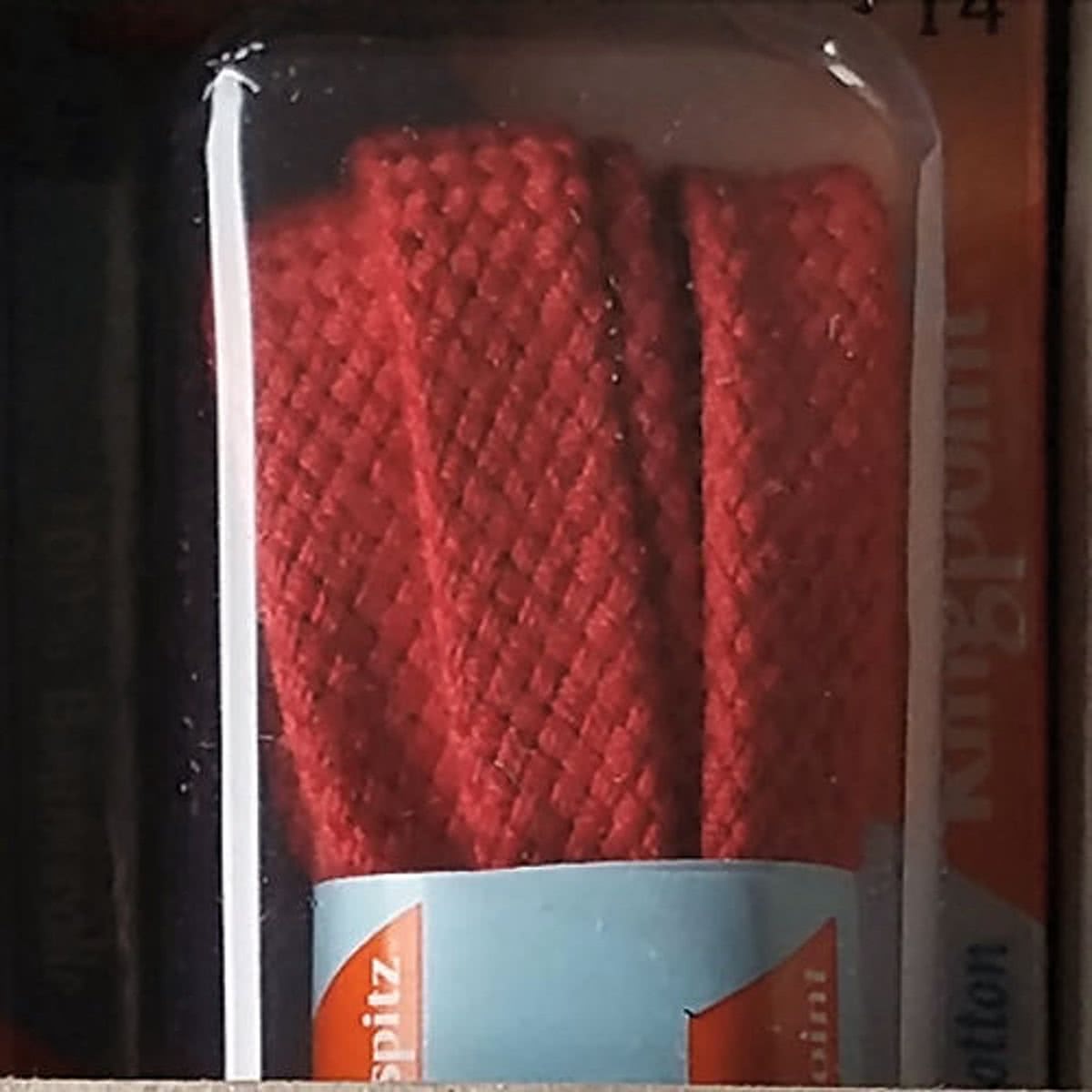 2 paar schoenveters - 8 mm x 120 cm Plat Rood - Schoenveter Medium Flat 100% katoen