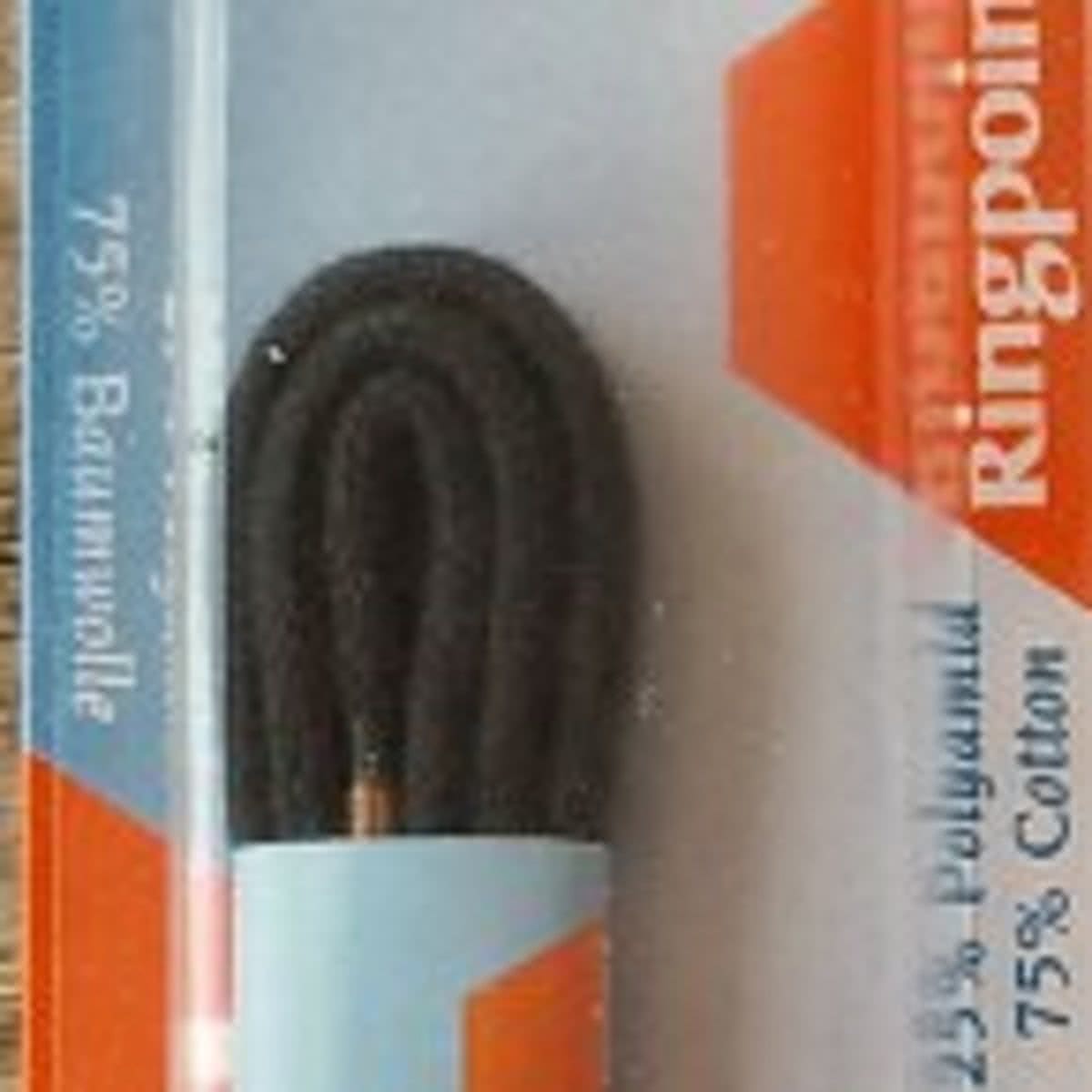 2.5 mm x 45 cm Zwart - Dunne ronde schoen veter 75% katoen 80