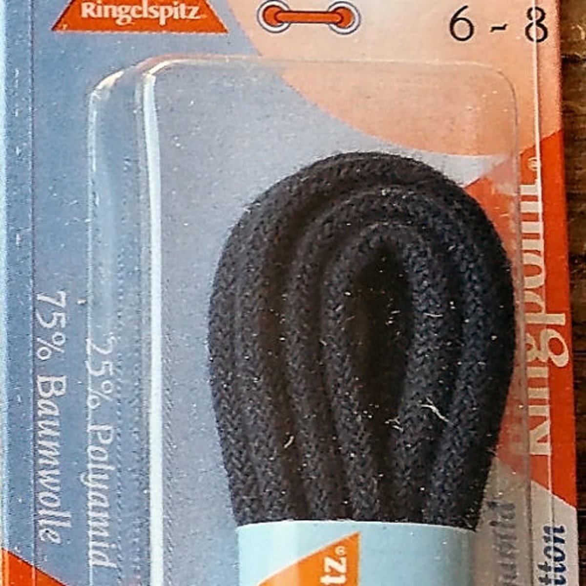 2.5 mm x 60 cm donkerblauw - Dunne ronde veter 25% polyamide
