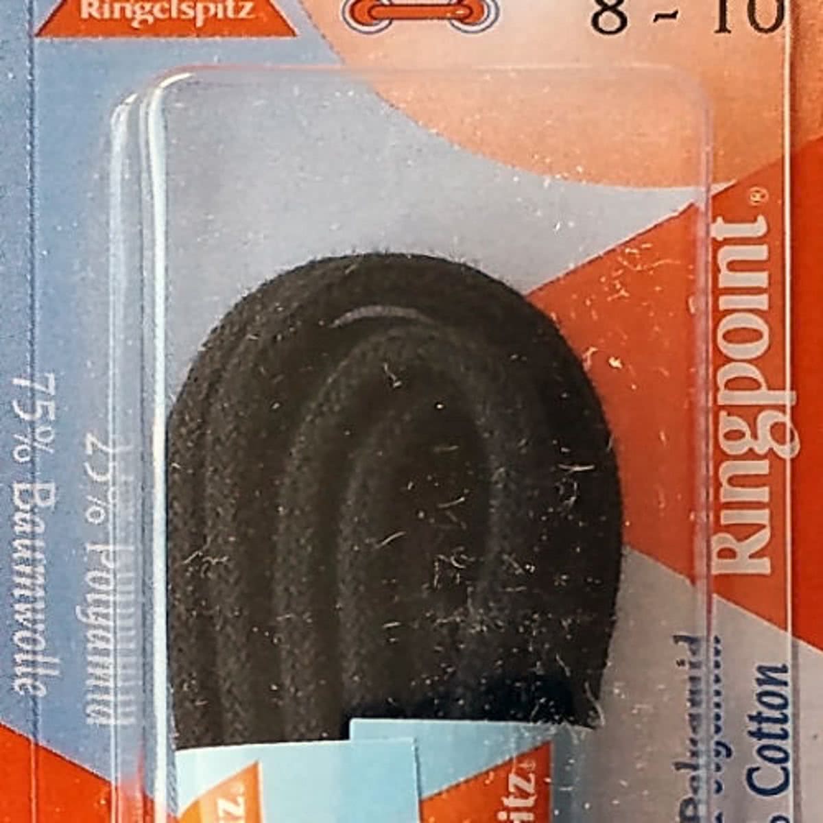 2.5 mm x 75 cm Zwart - Dunne ronde schoen veter 75% katoen