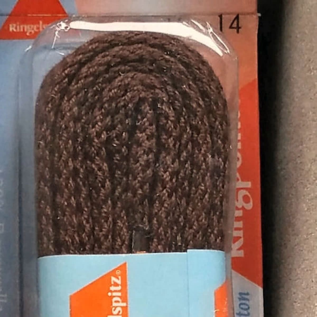 3 mm x 120cm MidBruin - Rond Cord 100% katoen veter