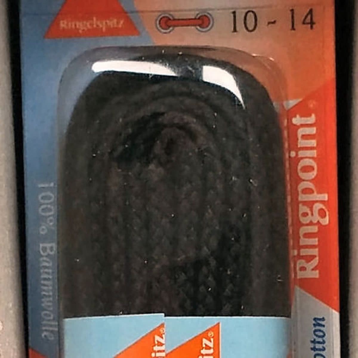 3 mm x 180 cm zwart - Rond Cord 100% katoen schoenveter