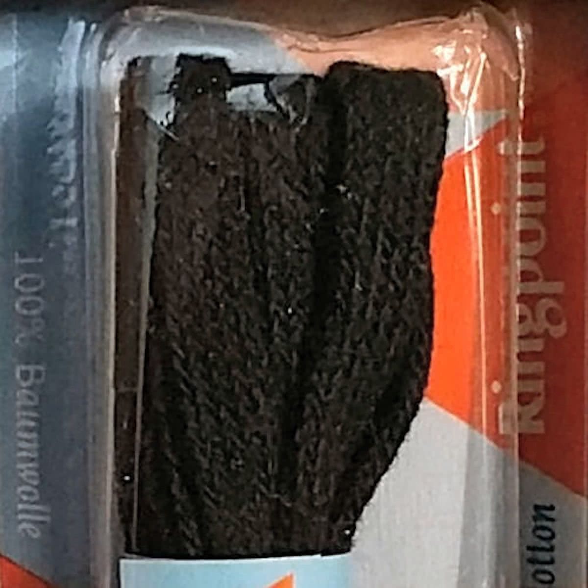 5.5mm x 45cm Plat Zwarte Smalle platte schoenveter