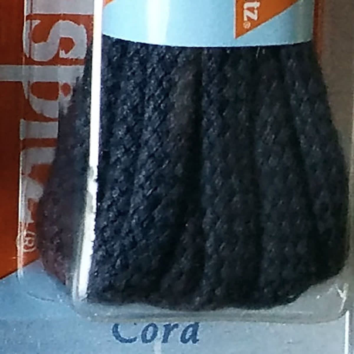 64_90_4716  3 mm x 90 cm donkerblauw - Rond Cord 100% katoenen veter 64_90_4716