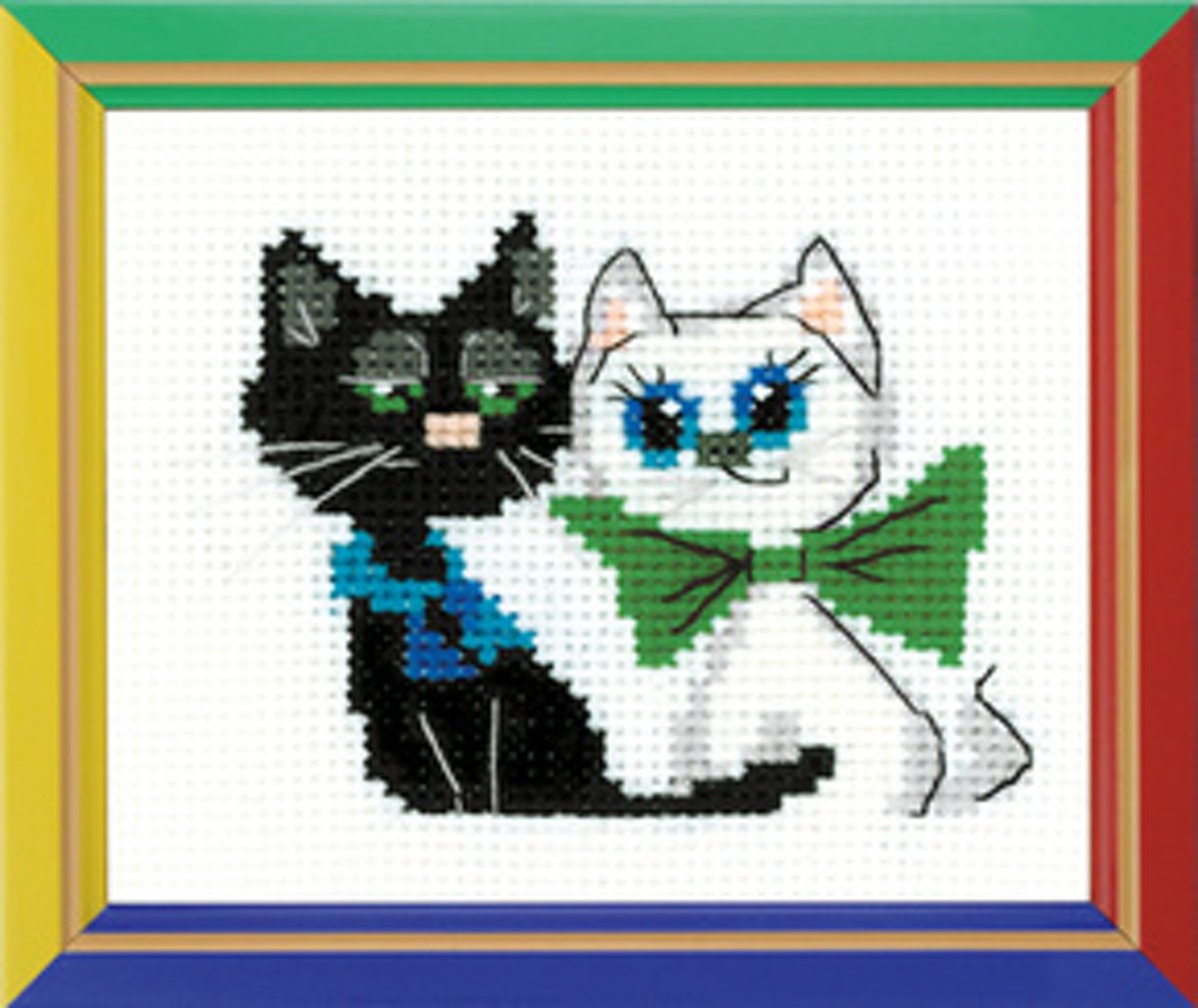 Borduurpakket 2 Schattige Katjes - Riolis