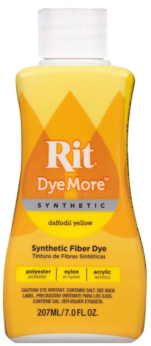 Rit textielverf Dyemore Daffodil Yellow synthetische stoffen 236ml.
