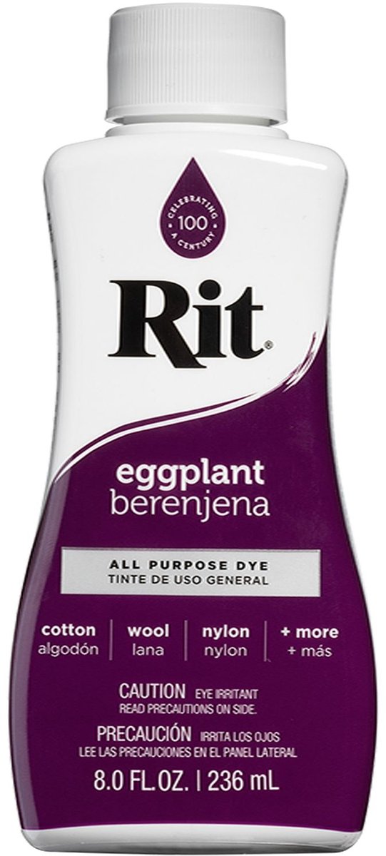 Rit textielverf Eggplant - universele vloeibare kleurstof voor stoffen.