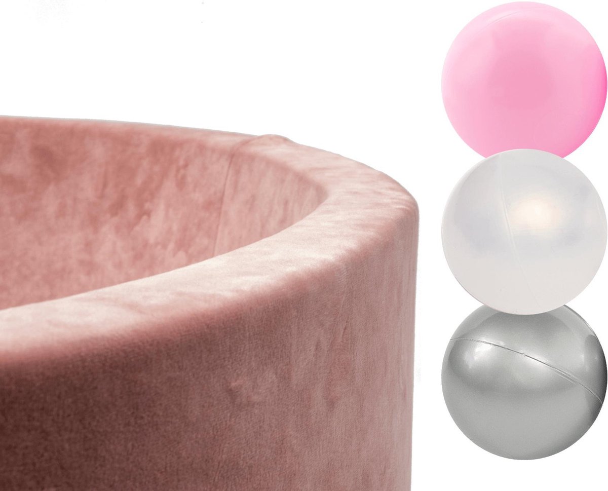 RitzKidz Ballenbak Velvet set met 150 ballen - Roze, Meisjes