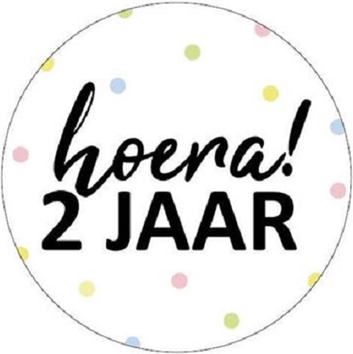 10x Sluitsticker Hoera 2 Jaar RONA DESIGN® - Sluitstickers - 40mm - Jarig - Hoera - Feest - Uitdelen - Sluitzegel - Traktatiesticker - Verjaardag - 2 Jaar - Traktatie - 10 Stuks - Stickers - Cadeausticker