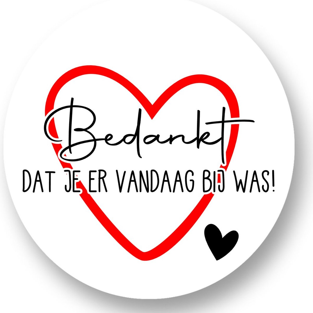 20x Bedankt Sluitstickers - Bedankt dat je erbij was! - Bruiloft - Wedding - Sluitzegel - Bedank kaart - Peuterspeelzaal - Traktatie - Bedankje - Pensioen - Envelop sticker - Cadeau – Gift – Cadeauzakje - Chique inpakken - RoNa Design