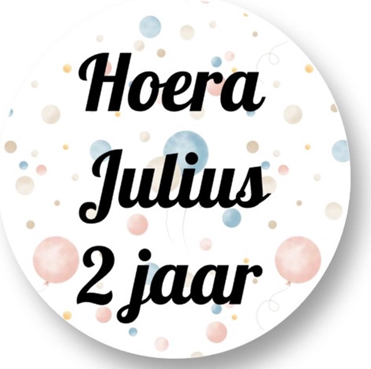 20x Traktatie stickers met naam Ballonnen - Verjaardag stickers - Balloons - Sluitstickers - Kinderfeest Traktatie - Uitdelen - Uitdeeltraktatie - Wensetiket - Rond - 40mm - Glossy sticker