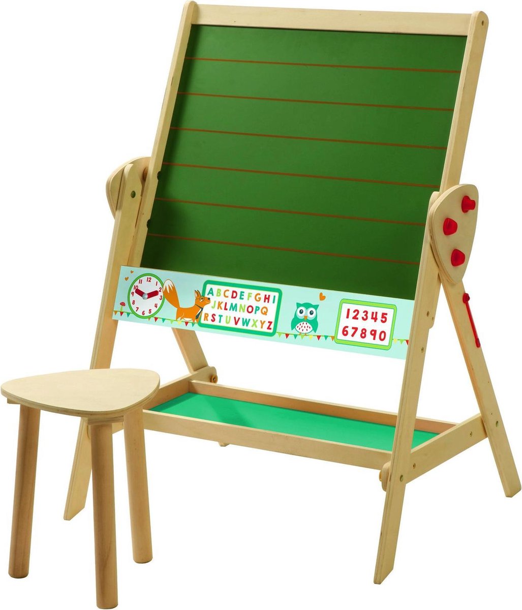 Roba Schoolbord Met Krukje Junior 69 X 99 Cm Hout Bruin