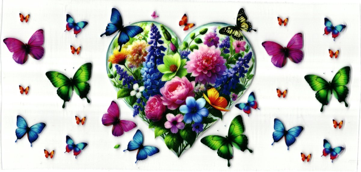Stickers - uv stickers - beker stickers - vlinder - sticker - hobby