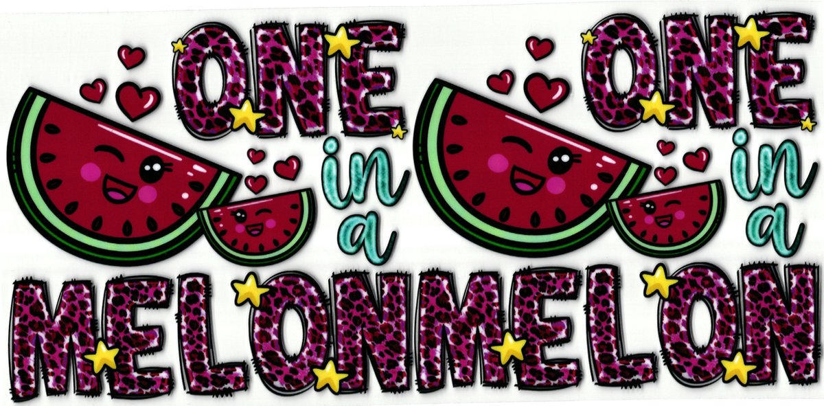 UV DTF cup sticker - stickers - beker - cup - koffie - drinkbeker - sticker - meloen - meloenen - ster - sterren - uv sticker - hobby - stikker - zelfklevende sticker - leuk voor op drinkbeker - beplakken op alle objecten - leuk voor op je koffer