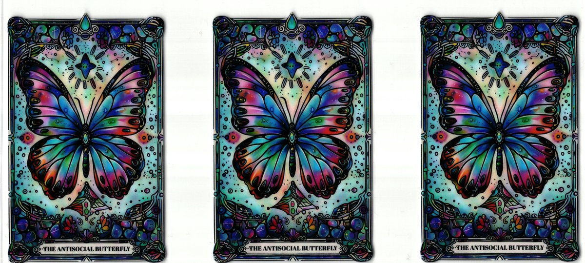 UV DTF cup sticker - stickers - beker - cup - koffie - thee - drinkbeker - sticker - uv sticker - hobby - stikker - zelfklevende sticker - leuk voor op drinkbeker - beplakken op alle objecten - leuk voor op je koffer - vlinder - antisociaal butterfly