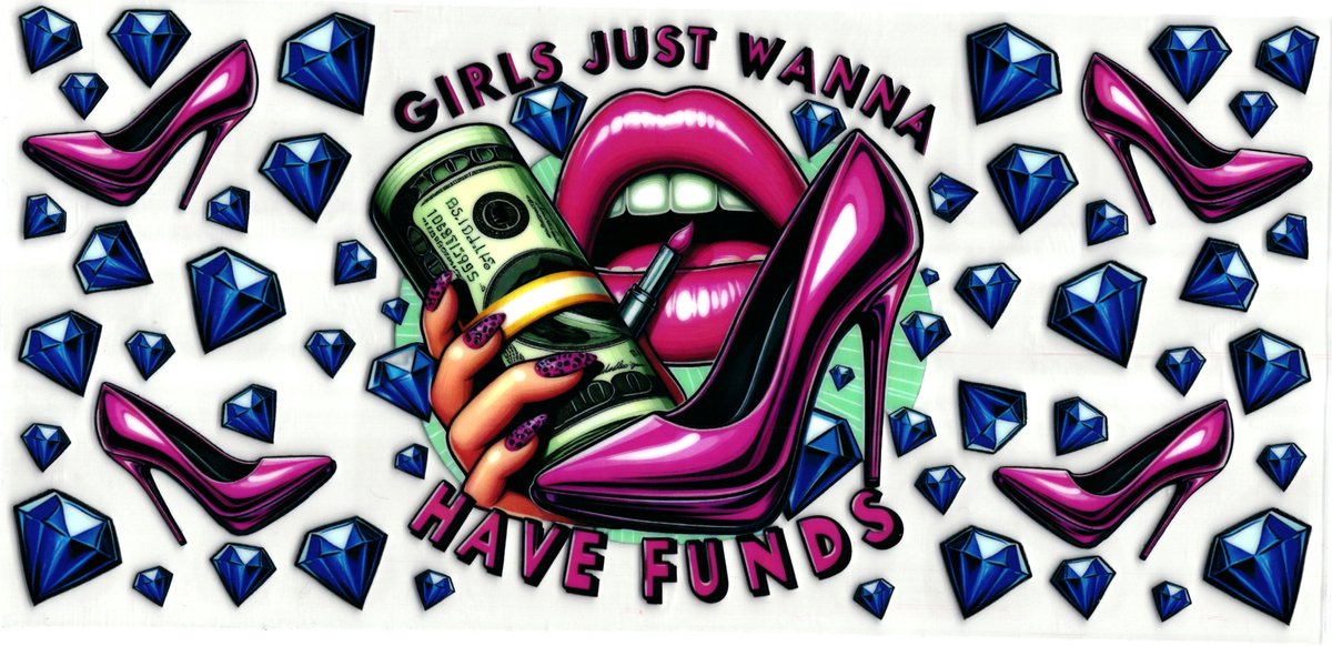 UV DTF sticker - stickers - beker - cup - koffie - thee - drinkbeker - sticker - uv sticker - hobby - stikker - zelfklevende sticker - leuk voor op drinkbeker - diamond - dollar - geld - beplakken op alle objecten - leuk voor op je koffer