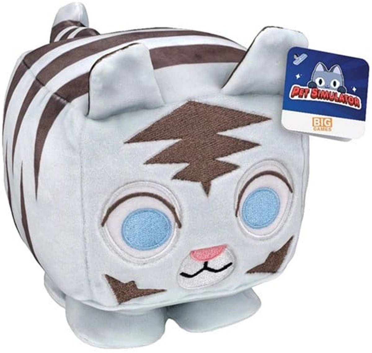 Witte Tijger - Pet Simulator Roblox Pluche Knuffel 20 cm - Speelgoed Knuffels voor Kinderen Jongens Meisjes - Roblox Gift Card Cadeau - Dieren Animal Pets Plush Toy