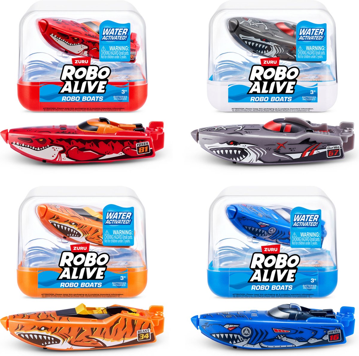 Robo Alive Robo Boats - watergeactiveerde boot - Buitenspeelgoed - 1 exemplaar - Robo Alive-bootrace