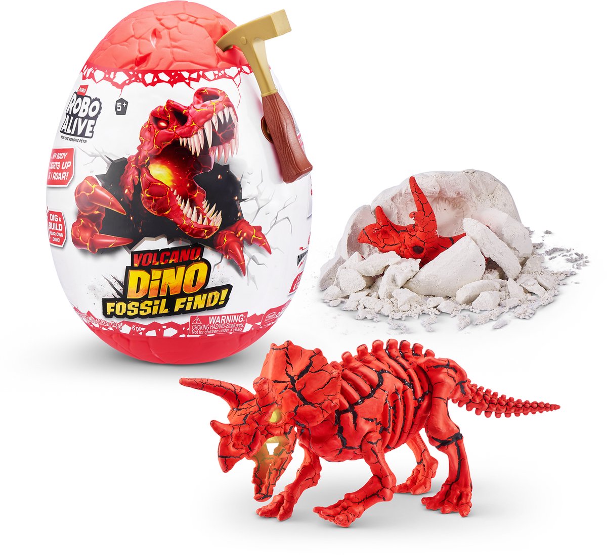 ZURU - Robo Alive - Volcano Dino Fossil Find - Volcano Triceratops
