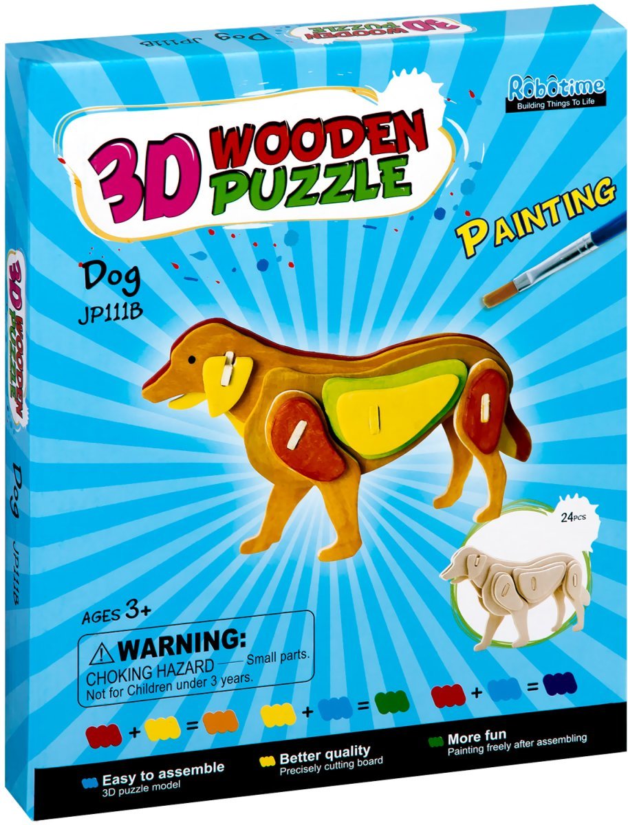 Houten 3D Puzzel hond